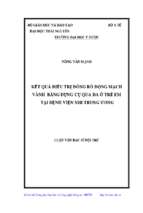 Kết quả điều trị đóng rò động mạch vành bằng dụng cụ qua da ở trẻ em tại bệnh viện nhi trung ương