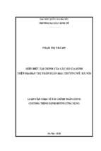 Hiểu biết tài chính của các hộ gia đình trên địa bàn thị trấn xuân mai  chương mỹ  hà nội