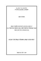 Phát triển đội ngũ cán bộ quản lý các trường trung học phổ thông tỉnh bắc kạn theo hướng chuẩn hóa