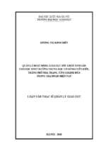 Quản lý hoạt động giáo dục sức khỏe sinh sản cho học sinh trường trung học cơ sở nguyễn hiền, thành phố nha trang, tỉnh khánh hòa trong giai đoạn hiện nay