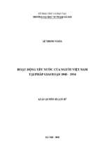 Hoạt động yêu nước của người việt nam tại pháp giai đoạn 1945   1954