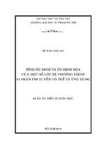 Tính ổn định và ổn định hóa của một số lớp hệ phương trình vi phân phi tuyến có trễ và ứng dụng