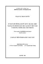 Sử dụng di tích lịch sử quốc gia đặc biệt tại hà nội trong dạy học lịch sử việt nam ở trường trung học phổ thông