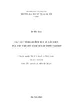 Các đặc tính khuếch tán và dẫn điện trong các vật liệu oxit có cấu trúc fluorit tt