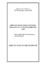 Kiểm soát rủi ro trong xuất khẩu nông sản của các doanh nghiệp việt nam tt