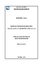 đánh giá thành tích nhân viên tại cục quản lý thị trường tỉnh gia lai