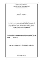 Tổ chức dạy học các chủ đề môn lịch sử lớp 10 ở trường thpt (theo chương trình 2018) tt