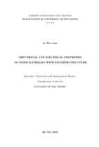 Các đặc tính khuếch tán và dẫn điện trong các vật liệu oxit có cấu trúc fluorit tt tiếng anh