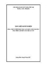 Skkn một số biện pháp nâng cao chất lượng giáo dục phát triển vận động cho trẻ 5 6 tuổi