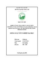 Nghiên cứu một số đặc điểm tái sinh tự nhiên lâm phần có loài cây đinh mật (fernandoa brillettii (dop.) steenis) phân bố tại xã yên lạc, yên trạch, tỉnh thái nguyên