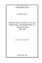 đời sống kinh tế văn hóa của cư dân phường trà cổ thành phố móng cái tỉnh quảng ninh (1998 2018)