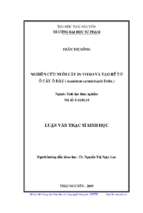 Nghiên cứu nuôi cấy in vitro và tạo rễ tơ ở cây ô đầu (aconitum carmichaelii debx)