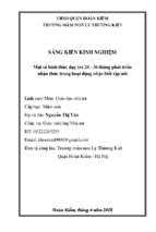 Skkn một số hình thức dạy trẻ 24   36 tháng phát triển nhận thức trong hoạt động nhận biết tập nói  