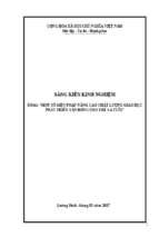 Skkn một số biện pháp nâng cao chất lượng giáo dục phát triển vận động cho trẻ 5 6 tuổi
