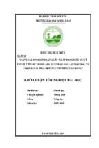 đánh giá tình hình sản xuất và ứng dụng một số kỹ thuật tiến bộ trong sản xuất rau bắp cải tại công ty tnhh kolia, phia đén, nguyên bình, cao bằng