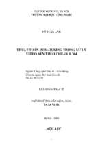 Thuật toán deblocking trong xử lý video nén theo chuẩn h.264