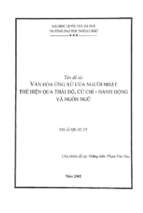 Văn hóa ứng xử của người nhật thể hiện qua thái độ, cử chỉ   hành động và ngôn ngữ