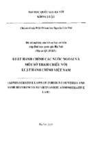 Luật hành chính các nước ngoài và một số tham chiếu với luật hành chính việt nam