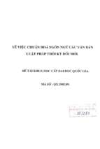 Về việc chuẩn hoá ngôn ngữ các văn bản luật pháp thời kỳ đổi mới