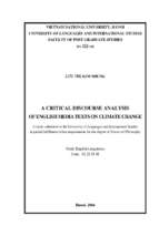 A critical discourse analysis of english media texts on climate change