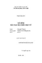 Mô hình bảo mật hộ chiếu điện tử