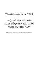 Một số vấn đề pháp luật về quyền tác giả ở nước ta hiện nay