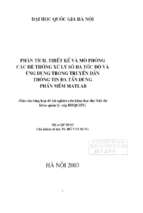 Phân tích, thiết kế và mô phỏng các hệ thống xử lý số đa tốc độ và ứng dụng trong truyền dẫn thông tin đa tần dùng phần mềm matlab