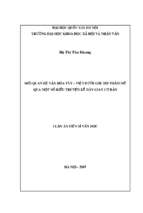 Mối quan hệ văn hóa tày   việt dưới góc độ thẩm mỹ qua một số kiểu truyện kể dân gian cơ bản