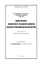 Nghiên cứu vấn đề giáo dục dân số   kế hoạch hoá gia đình cho sinh viên sư phạm thông qua giáo dục giới tính