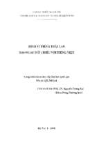 Hình vị tiếng thái lan trong sự đối chiếu với tiếng việt