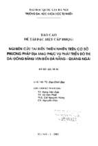 Nghiên cứu tai biến thiên nhiên trên cơ sở phương pháp địa mạo phục vụ phát triển đô thị dải đồng bằng ven biển đà nẵng   quảng ngãi