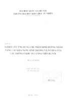 Nghiên cứu ứng dụng chế phẩm dinh dưỡng nhằm nâng cao khả năng sinh trưởng và nở hoa của cây trồng ở khu vực công viên hà nội
