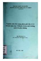 Nghiên cứu khả năng phân giải độc tố vi khuẩn lam của vi khuẩn trong môi trường nước hồ phú dưỡng