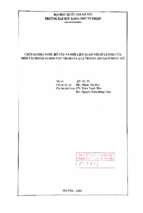Chất lượng nước hồ tây và mối liên quan với số lượng của một vài nhóm sinh vật tham gia quá trình làm sạch nước hồ