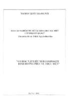 Cơ học vật liệu mới composite định hướng phục vụ thực tiễn