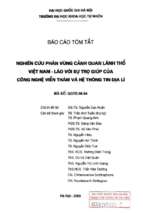 Nghiên cứu phân vùng cảnh quan lãnh thổ việt nam   lào với sự trợ giúp của công nghệ viễn thám và hệ thông tin địa lí