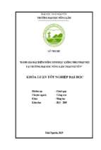 đánh giá đặc điểm nông sinh học giống nho nhập nội tại trường đại học nông lâm thái nguyên