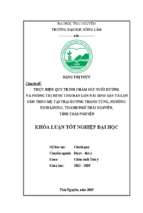 Thực hiện quy trình chăm sóc nuôi dưỡng và phòng trị bệnh cho lợn nái sinh sản và lợn con theo mẹ tại trại dương thanh tùng, phường tích lương, thành phố thái nguyên, tỉnh thái nguyên