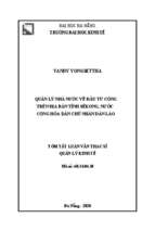 Quản lý nhà nước về đầu tư công trên địa bàn tỉnh sê kong, nước cộng hòa dân chủ nhân dân lào