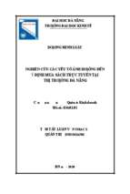 Nghiên cứu các yếu tố ảnh hưởng đến ý định mua sách trực tuyến tại thị trường đà nẵng