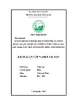 áp dụng quy trình chăm sóc, nuôi dưỡng và phòng bệnh cho lợn con từ sơ sinh đến 3 tuần tuổi tại trại lợn nhâm xuân tiến, huyện đông hưng, tỉnh thái bình