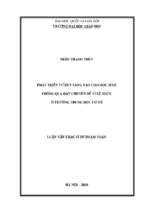 Phát triển tư duy sáng tạo cho học sinh thông qua dạy chuyên đề tỉ lệ thức ở trường trung học cơ sở