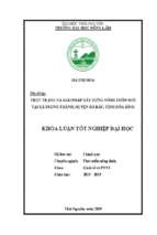 Thực trạng và giải pháp xây dựng nông thôn mới tại xã trung thành, huyện đà bắc, tỉnh hòa bình