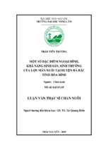 Một số đặc điểm ngoại hình, khả năng sinh sản, sinh trưởng của lợn mán nuôi tại huyện đà bắc, tỉnh hòa bình