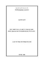 Phát triển năng lực hợp tác cho học sinh thông qua dạy học tích hợp hóa học vô cơ lớp 9