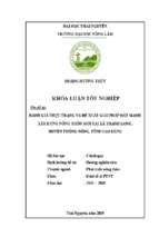 đánh giá thực trạng và đề xuất giải pháp đẩy mạnh xây dựng nông thôn mới tại xã thanh long, huyện thông nông, tỉnh cao bằng