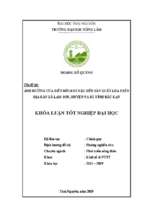 ảnh hưởng của biến đổi khí hậu đến sản xuất lúa trên địa bàn xã lam sơn, huyện na rì, tỉnh bắc kạn