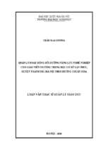 Quản lý hoạt động bồi dưỡng năng lực nghề nghiệp cho giáo viên trường trung học cơ sở vạn phúc, huyện thanh trì, hà nội theo hướng chuẩn hóa