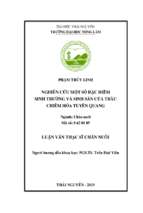 Nghiên cứu một số đặc điểm sinh trưởng và sinh sản của trâu chiêm hóa   tuyên quang