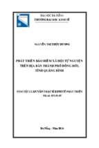 Phát triển bảo hiểm xã hội tự nguyện trên địa bàn thành phố đồng hới, tỉnh quảng bình